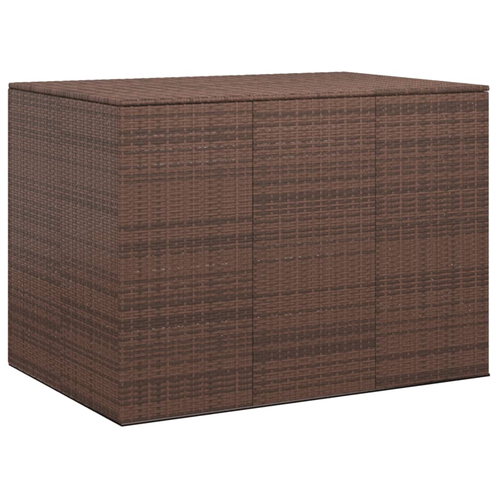 Puutarhan säilytyslaatikko PE-rottinki 145x100x103 cm ruskea - Sisustajankoti.fi