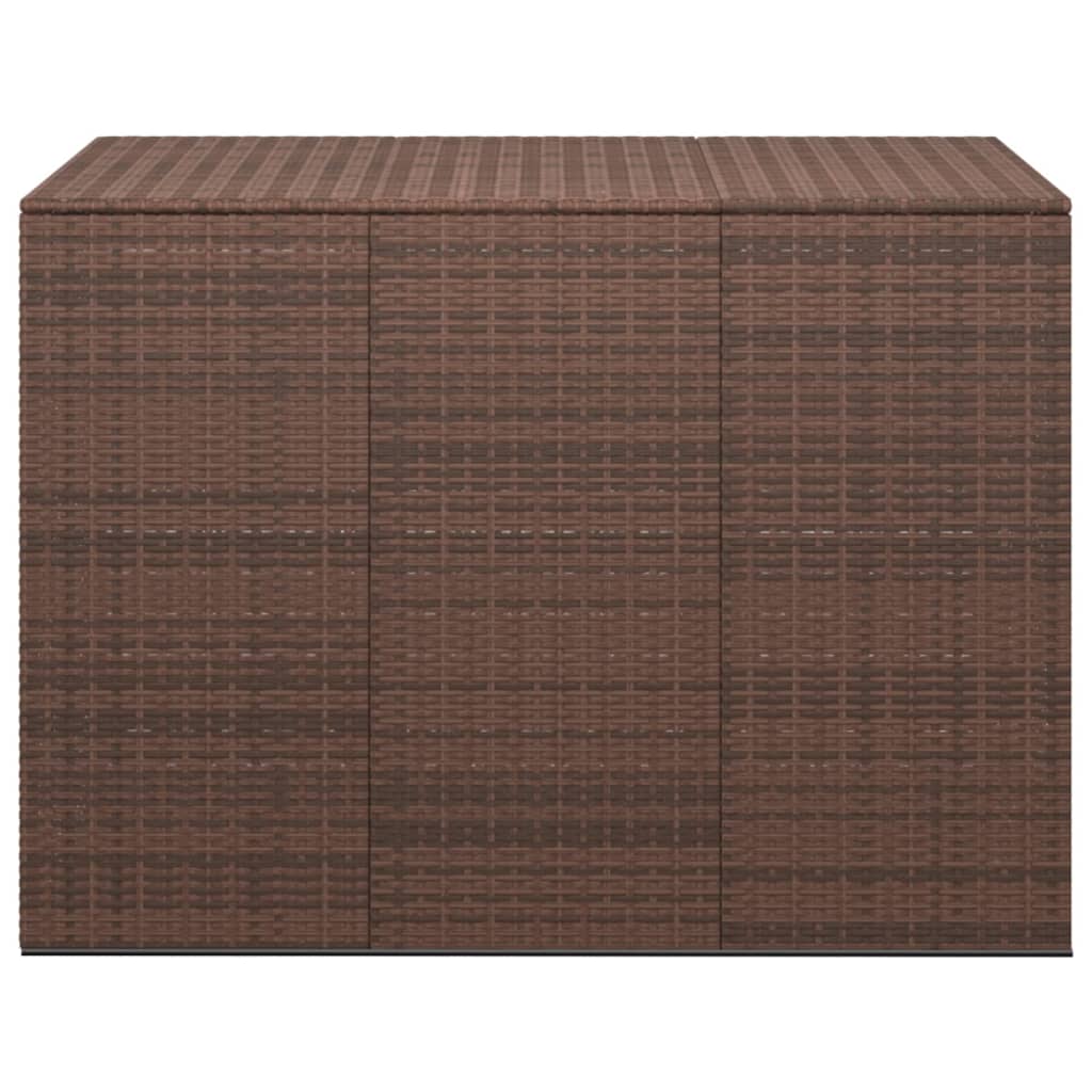 Puutarhan säilytyslaatikko PE-rottinki 145x100x103 cm ruskea - Sisustajankoti.fi