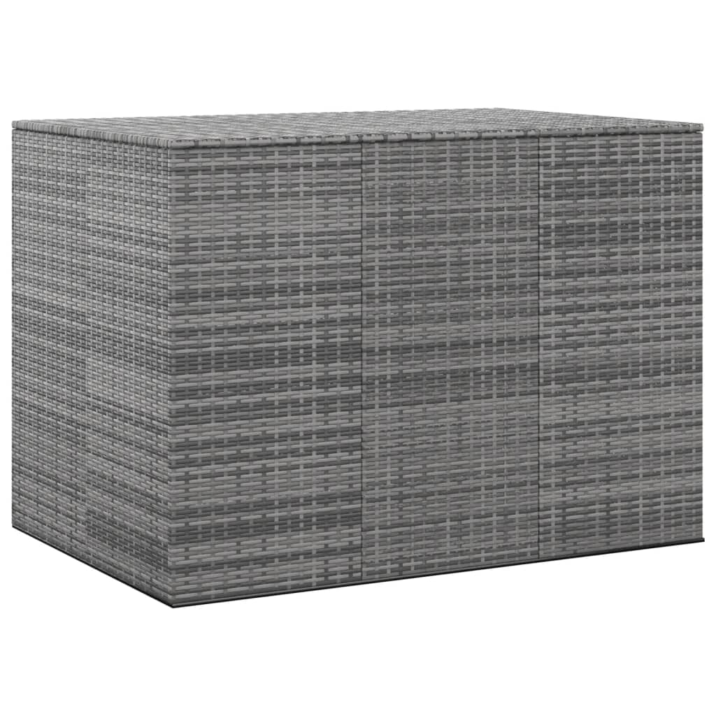 Puutarhan säilytyslaatikko PE-rottinki 145x100x103 cm harmaa - Sisustajankoti.fi