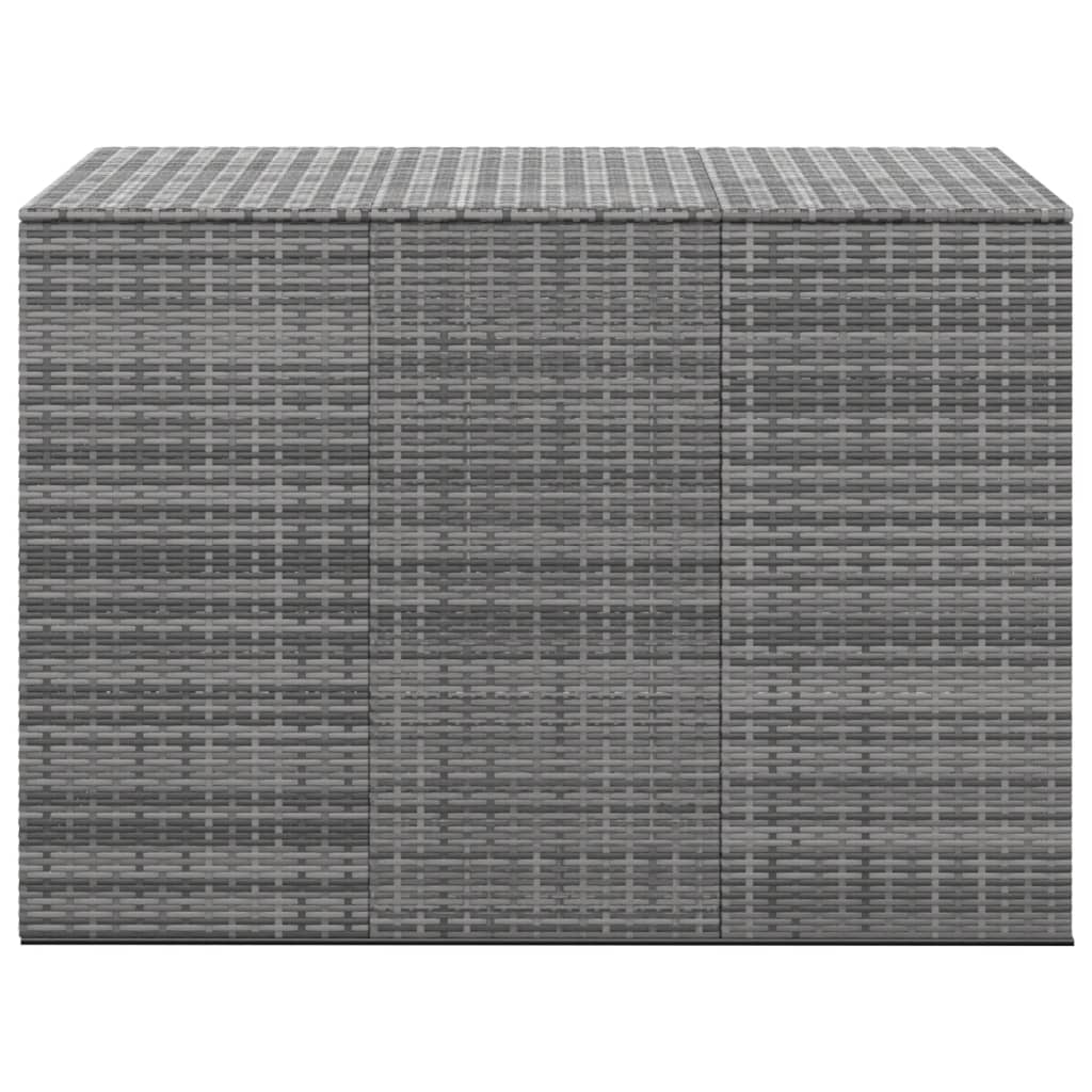 Puutarhan säilytyslaatikko PE-rottinki 145x100x103 cm harmaa - Sisustajankoti.fi