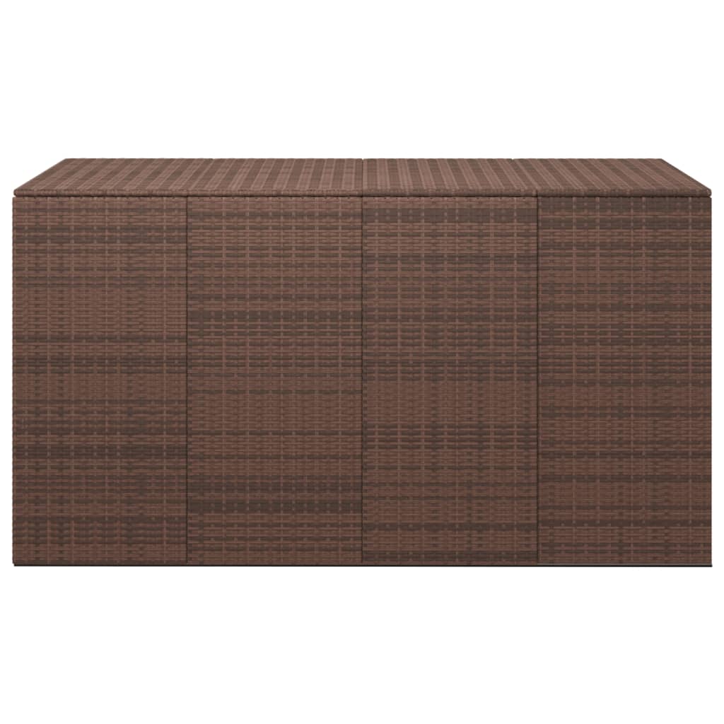 Puutarhan säilytyslaatikko PE-rottinki 145x100x103 cm ruskea - Sisustajankoti.fi