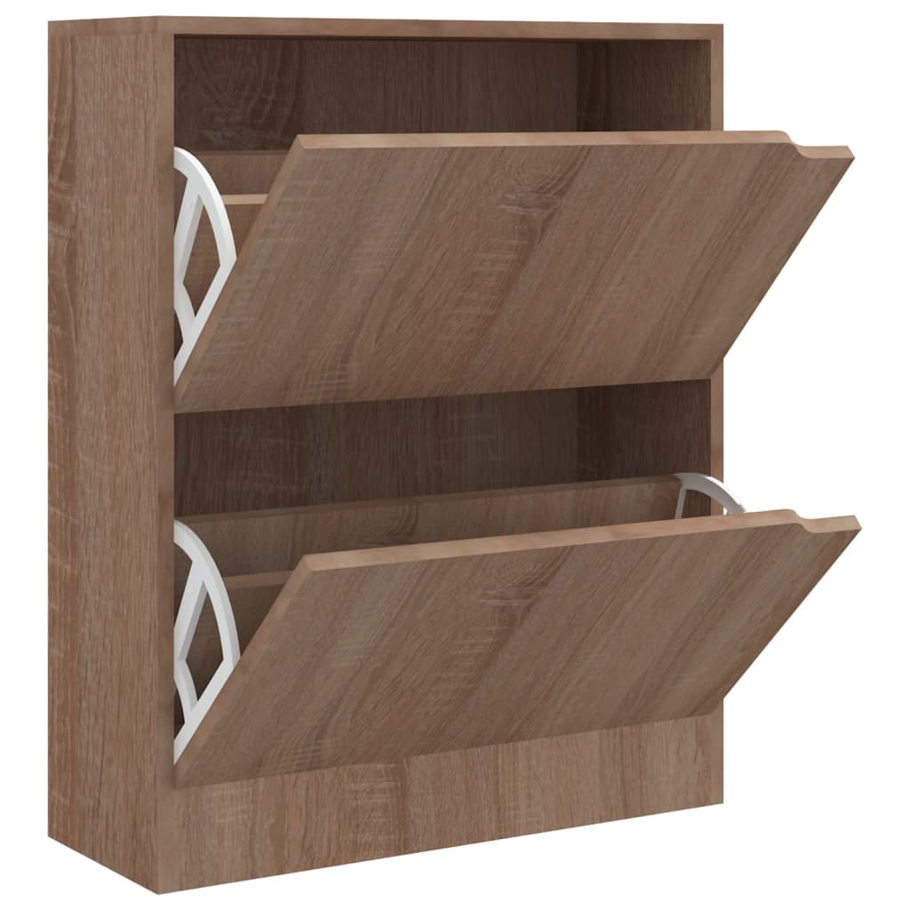 Kenkäkaappi 2 ovella Sonoma-tammi 59x24x74 cm lastulevy - Sisustajankoti.fi