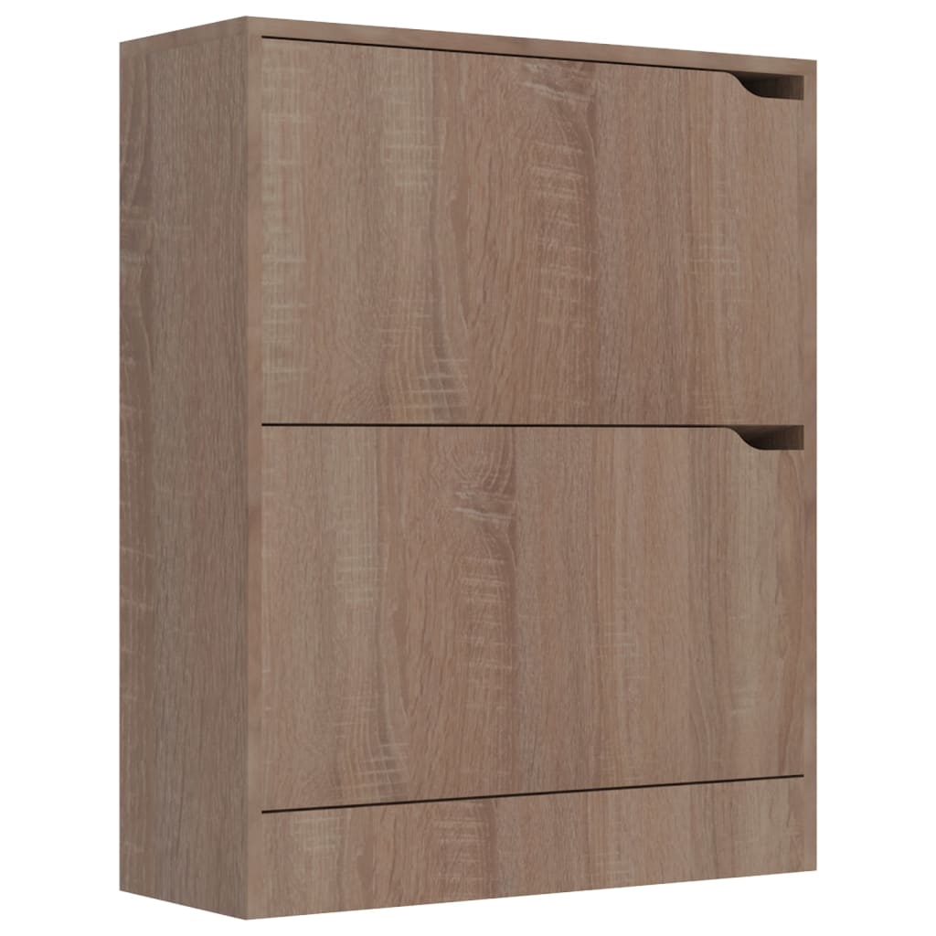 Kenkäkaappi 2 ovella Sonoma-tammi 59x24x74 cm lastulevy - Sisustajankoti.fi