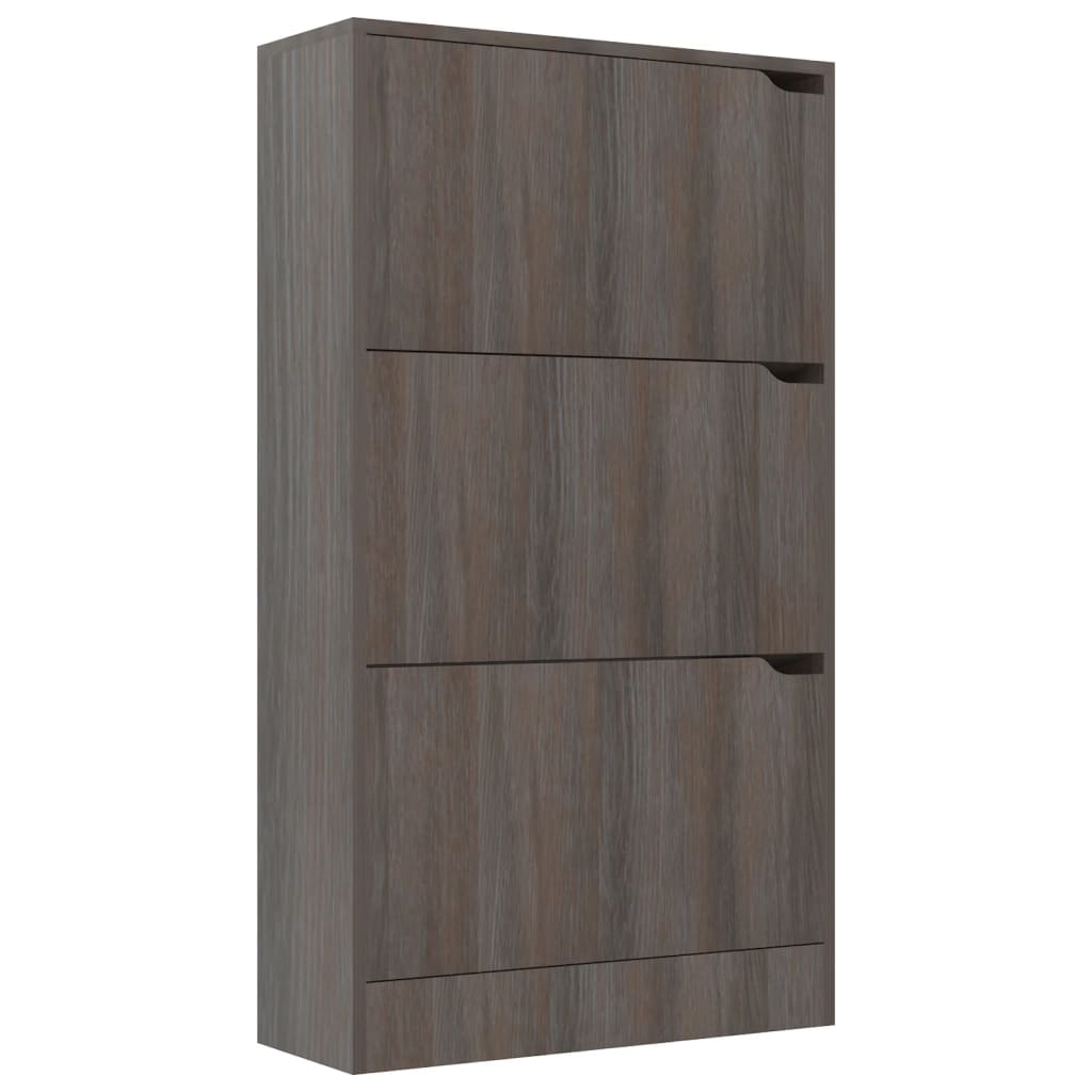 Kenkäkaappi 3 ovella harmaa Sonoma-tammi 59x24x105 cm lastulevy - Sisustajankoti.fi
