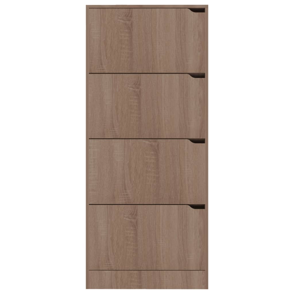 Kenkäkaappi 4 ovella Sonoma-tammi 59x24x136 cm lastulevy - Sisustajankoti.fi