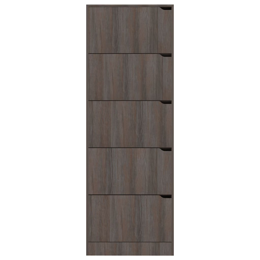 Kenkäkaappi 5 ovella harmaa Sonoma-tammi 59x24x167 cm lastulevy - Sisustajankoti.fi