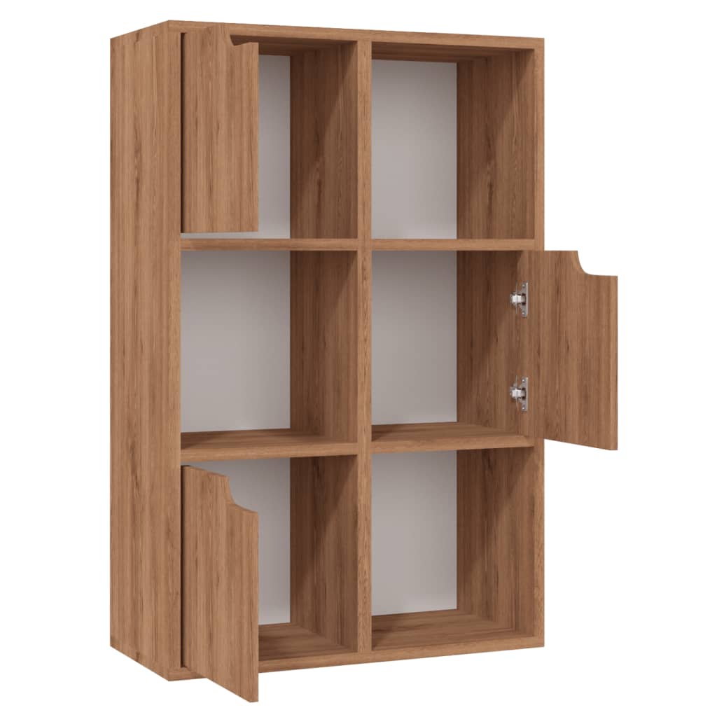 Kirjahylly ruskea tammi 60x27,5x88 cm lastulevy - Sisustajankoti.fi