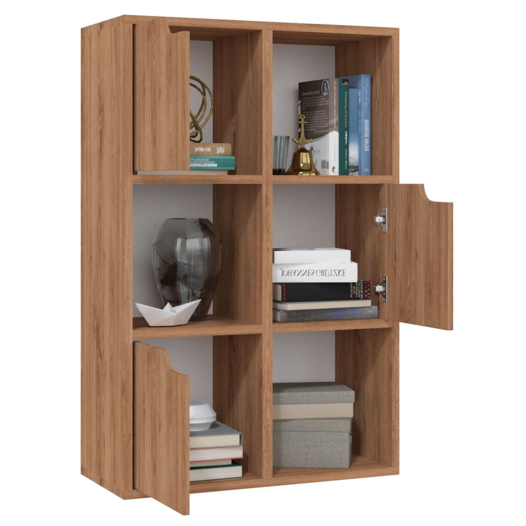 Kirjahylly ruskea tammi 60x27,5x88 cm lastulevy - Sisustajankoti.fi