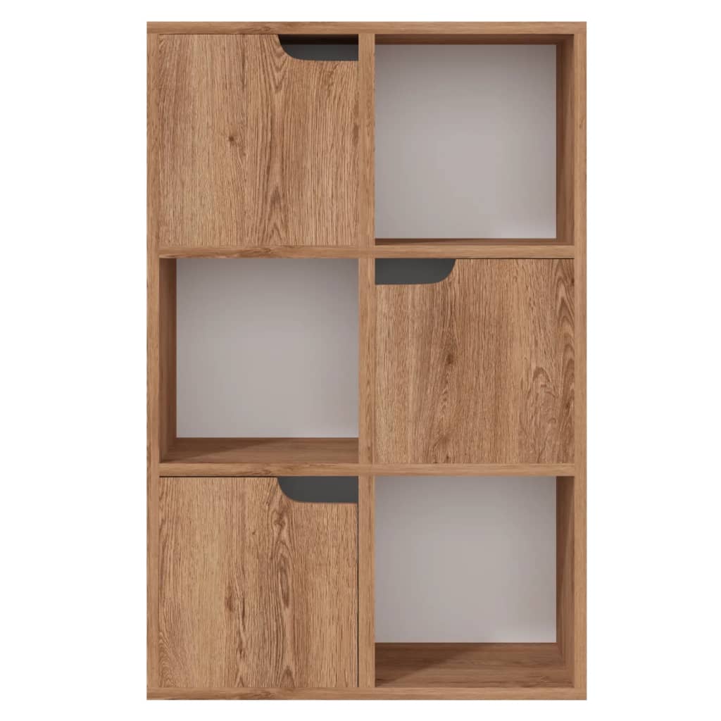 Kirjahylly ruskea tammi 60x27,5x88 cm lastulevy - Sisustajankoti.fi