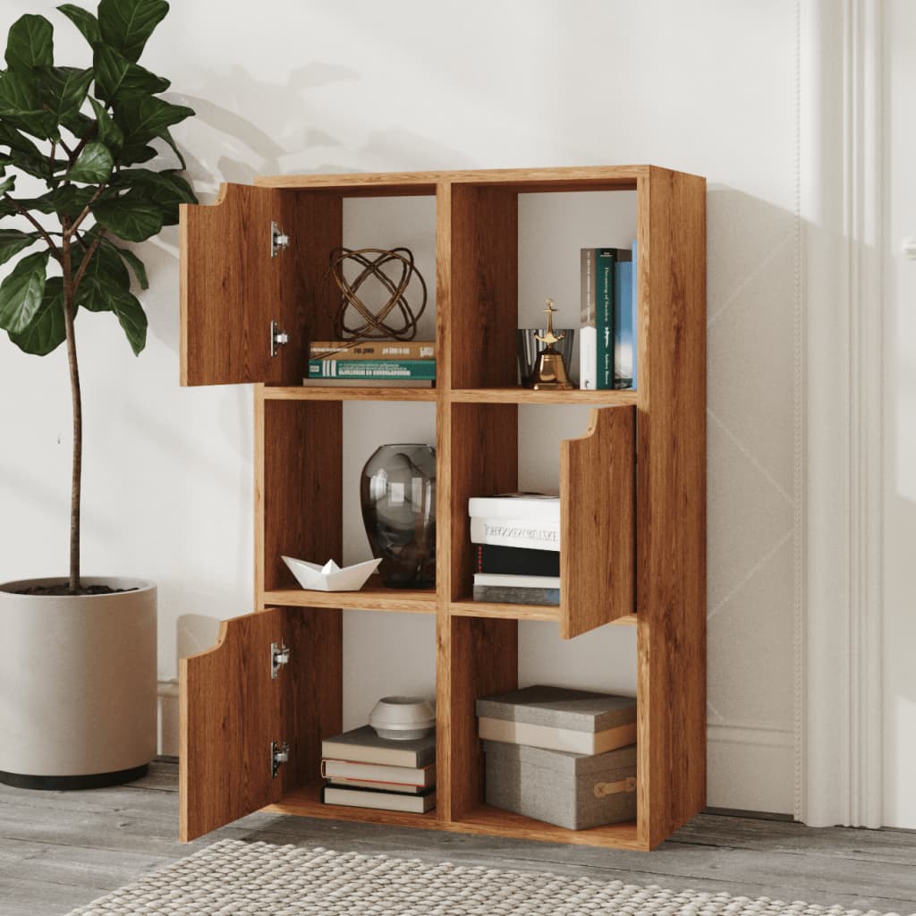 Kirjahylly ruskea tammi 60x27,5x88 cm lastulevy - Sisustajankoti.fi