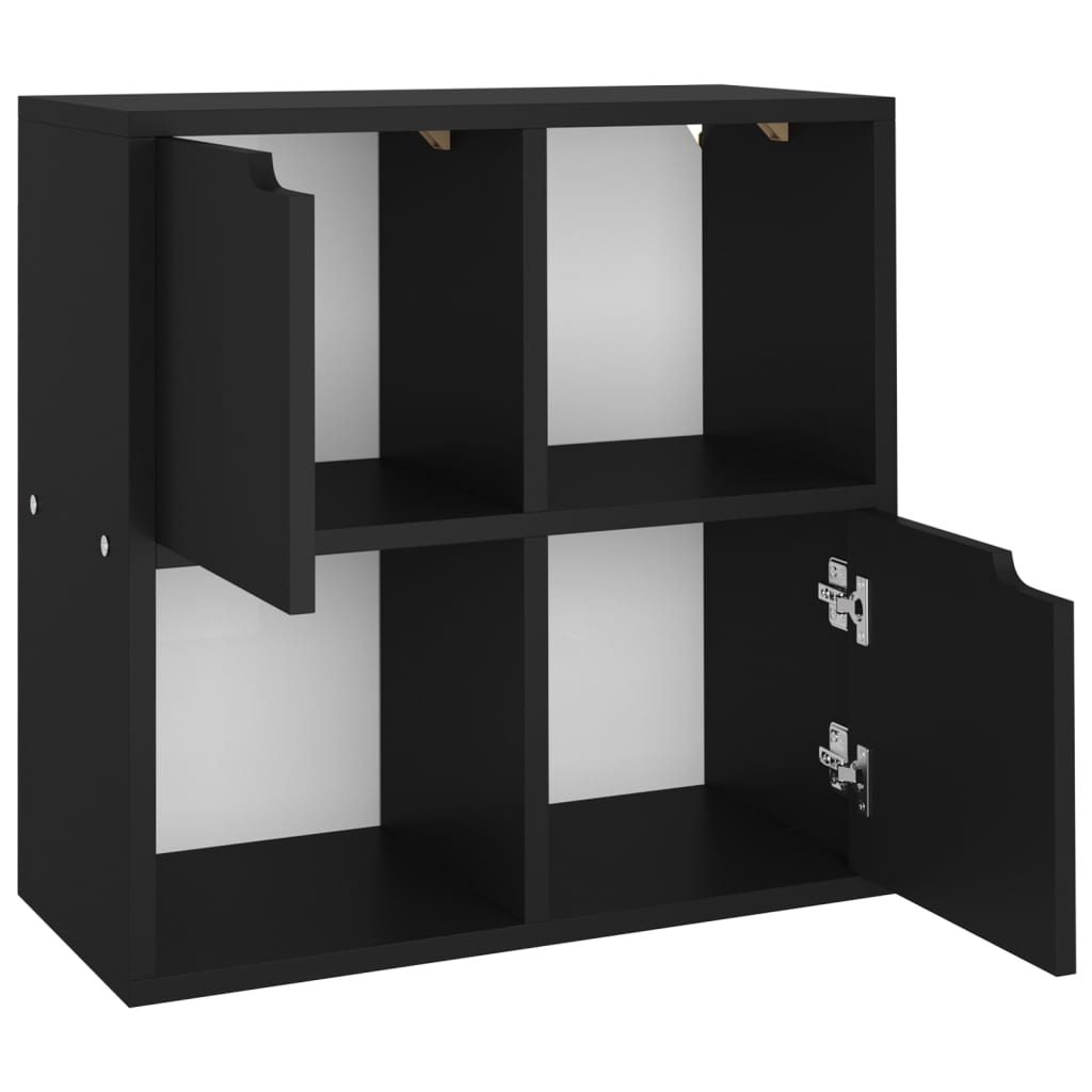 Kirjahylly musta 60x27,5x59,5 cm lastulevy - Sisustajankoti.fi