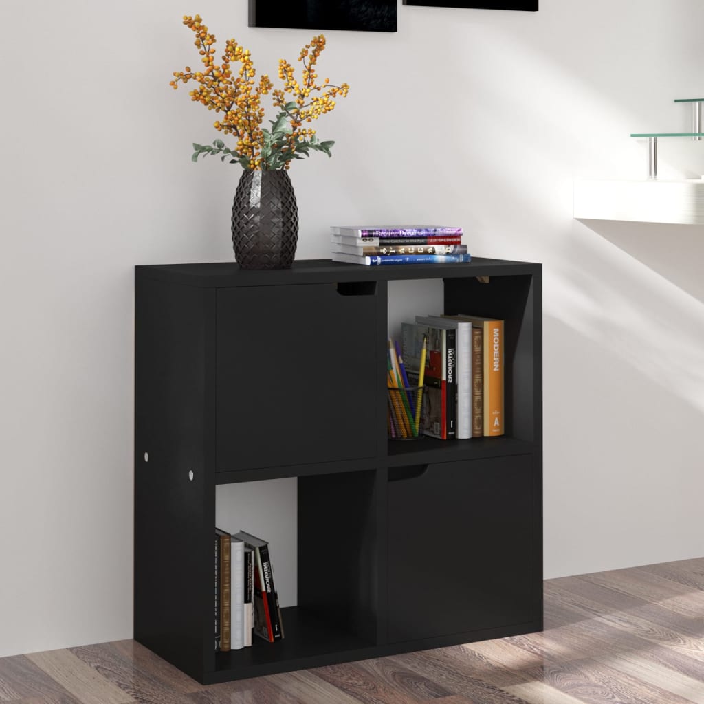 Kirjahylly musta 60x27,5x59,5 cm lastulevy - Sisustajankoti.fi