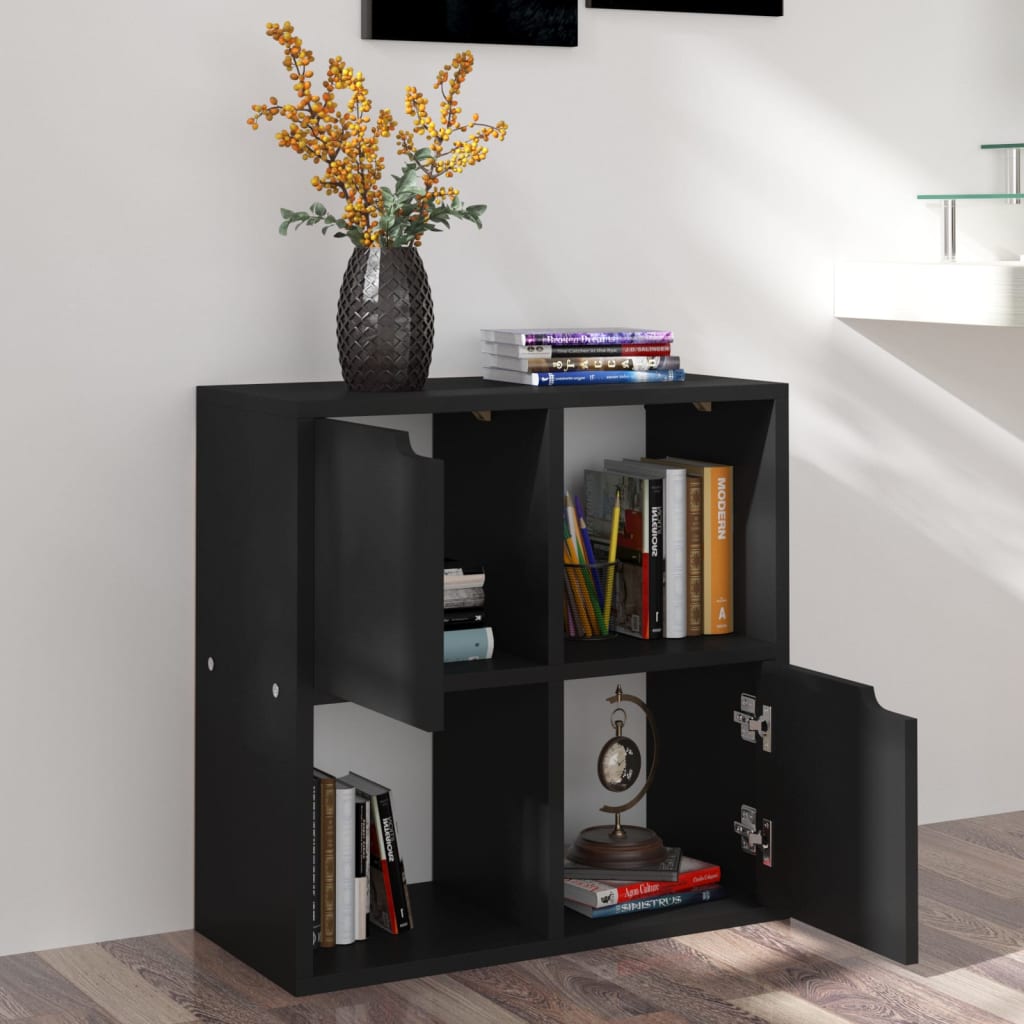 Kirjahylly musta 60x27,5x59,5 cm lastulevy - Sisustajankoti.fi
