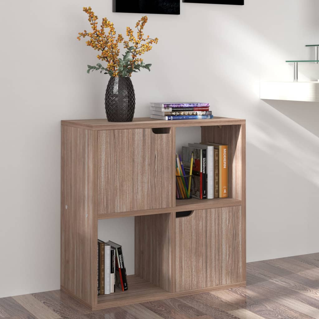 Kirjahylly harmaa Sonoma-tammi 60x27,5x59,5 cm lastulevy - Sisustajankoti.fi