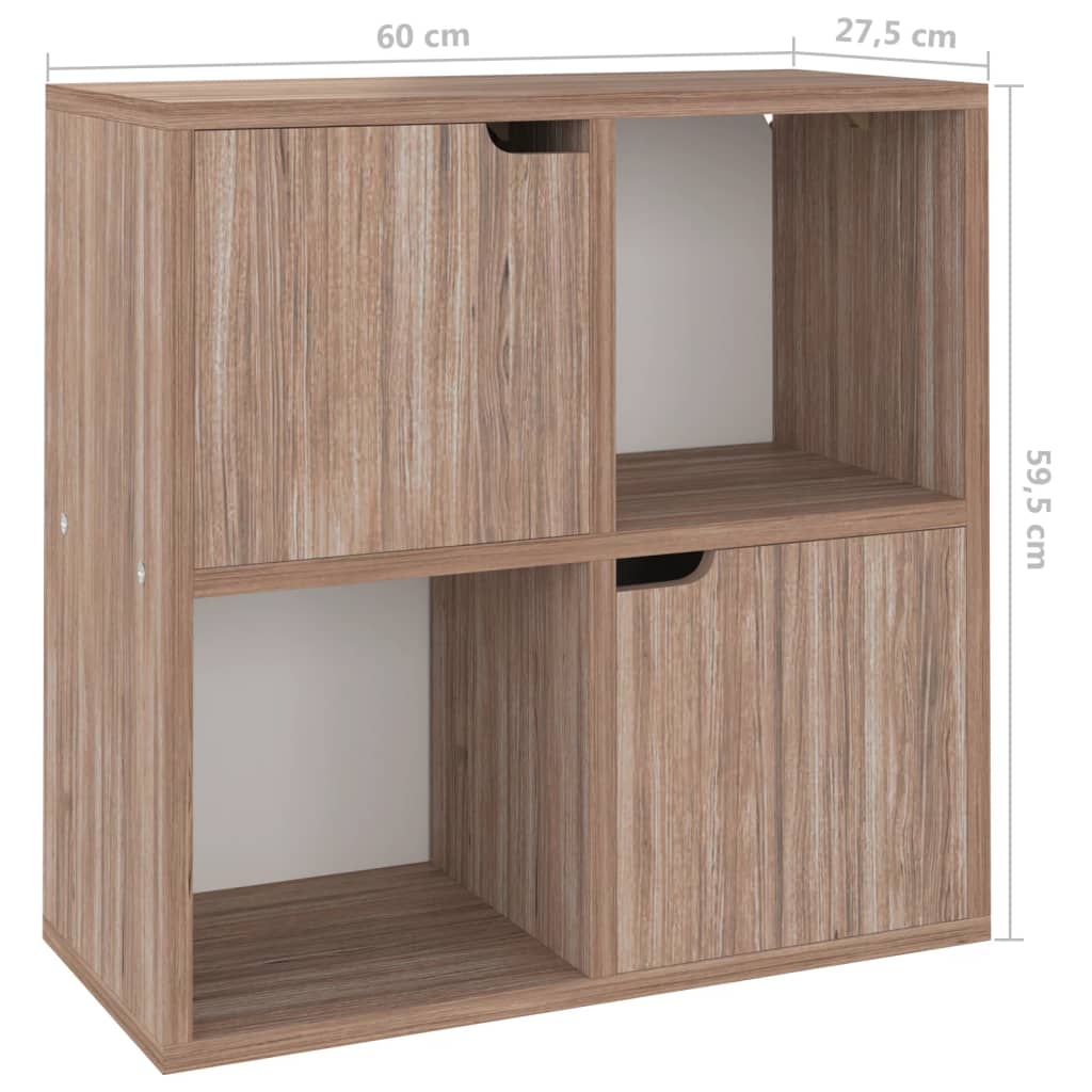 Kirjahylly harmaa Sonoma-tammi 60x27,5x59,5 cm lastulevy - Sisustajankoti.fi