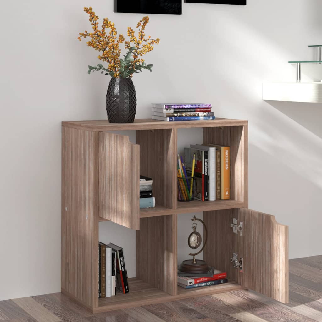 Kirjahylly harmaa Sonoma-tammi 60x27,5x59,5 cm lastulevy - Sisustajankoti.fi