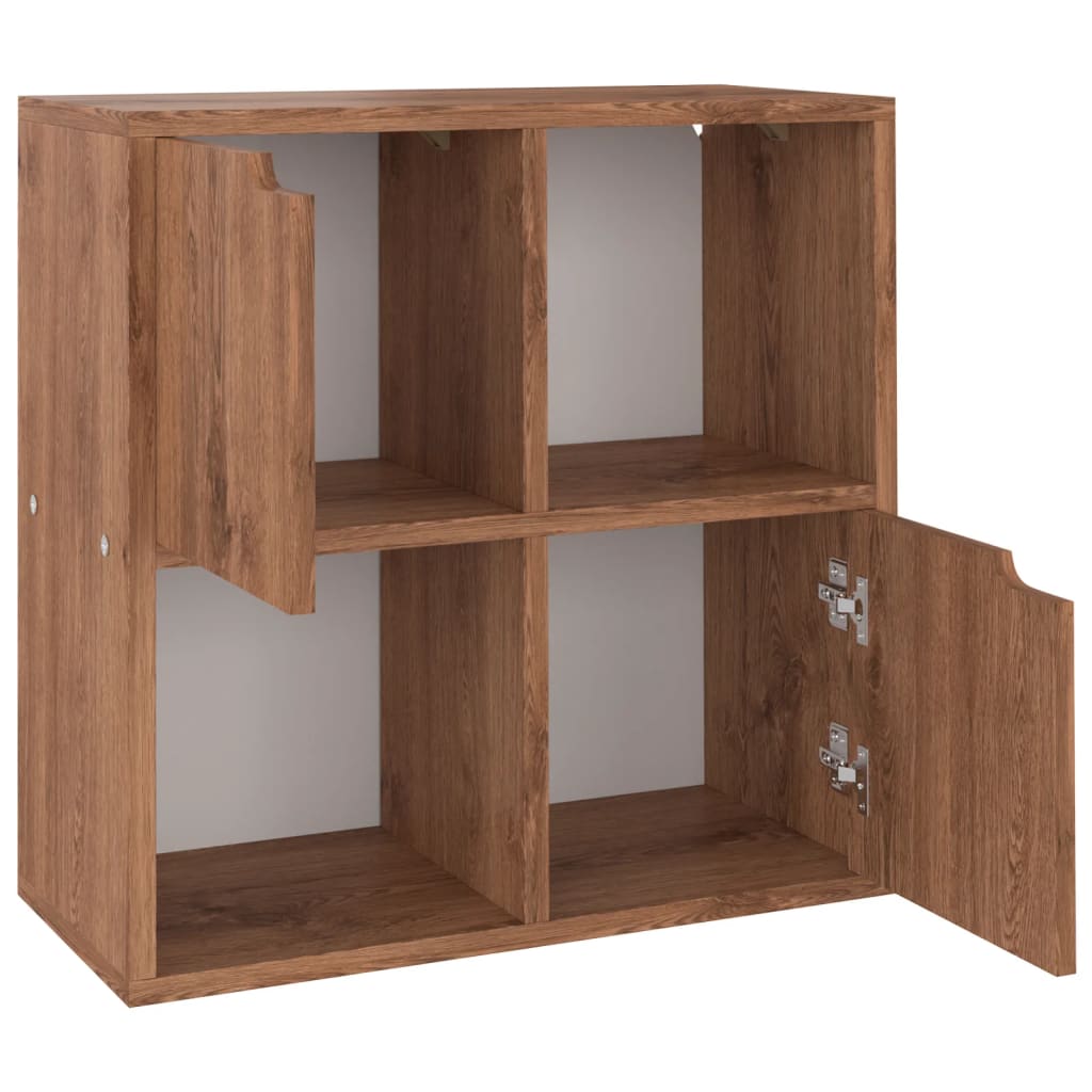 Kirjahylly ruskea tammi 60x27,5x59,5 cm lastulevy - Sisustajankoti.fi