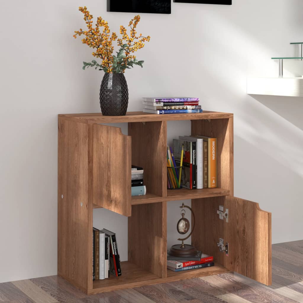 Kirjahylly ruskea tammi 60x27,5x59,5 cm lastulevy - Sisustajankoti.fi
