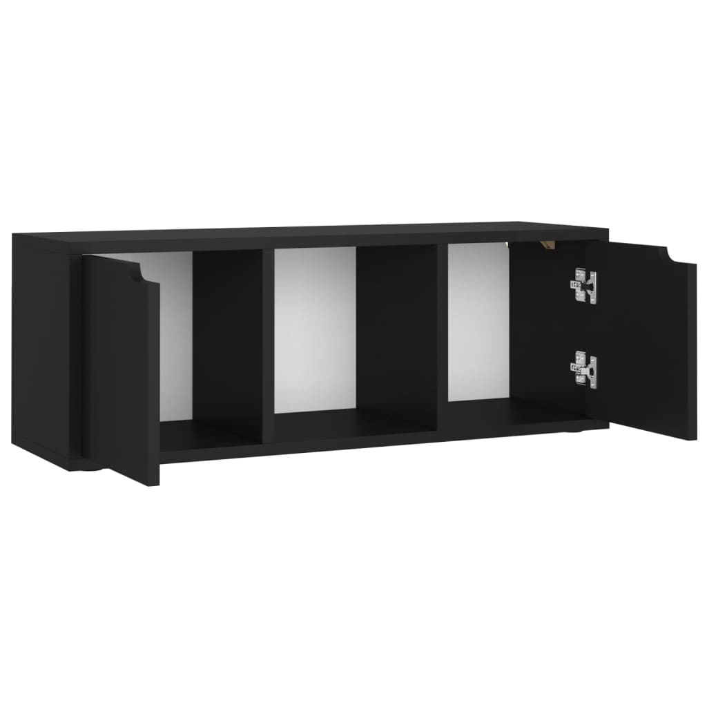 TV-taso musta 88,5x27,5x30,5 cm lastulevy - Sisustajankoti.fi