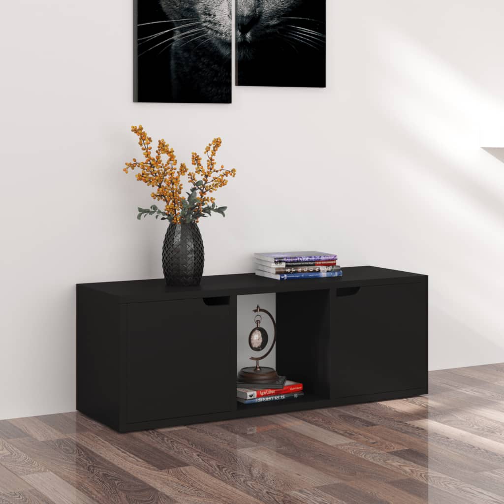 TV-taso musta 88,5x27,5x30,5 cm lastulevy - Sisustajankoti.fi