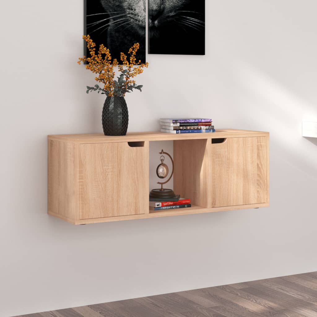 TV-taso Sonoma-tammi 88,5x27,5x30,5 cm lastulevy - Sisustajankoti.fi