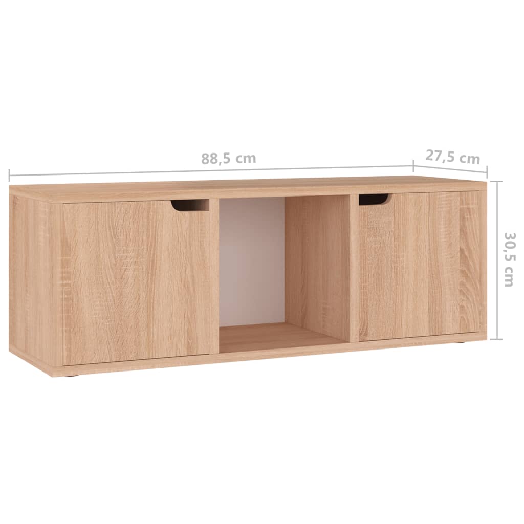 TV-taso Sonoma-tammi 88,5x27,5x30,5 cm lastulevy - Sisustajankoti.fi