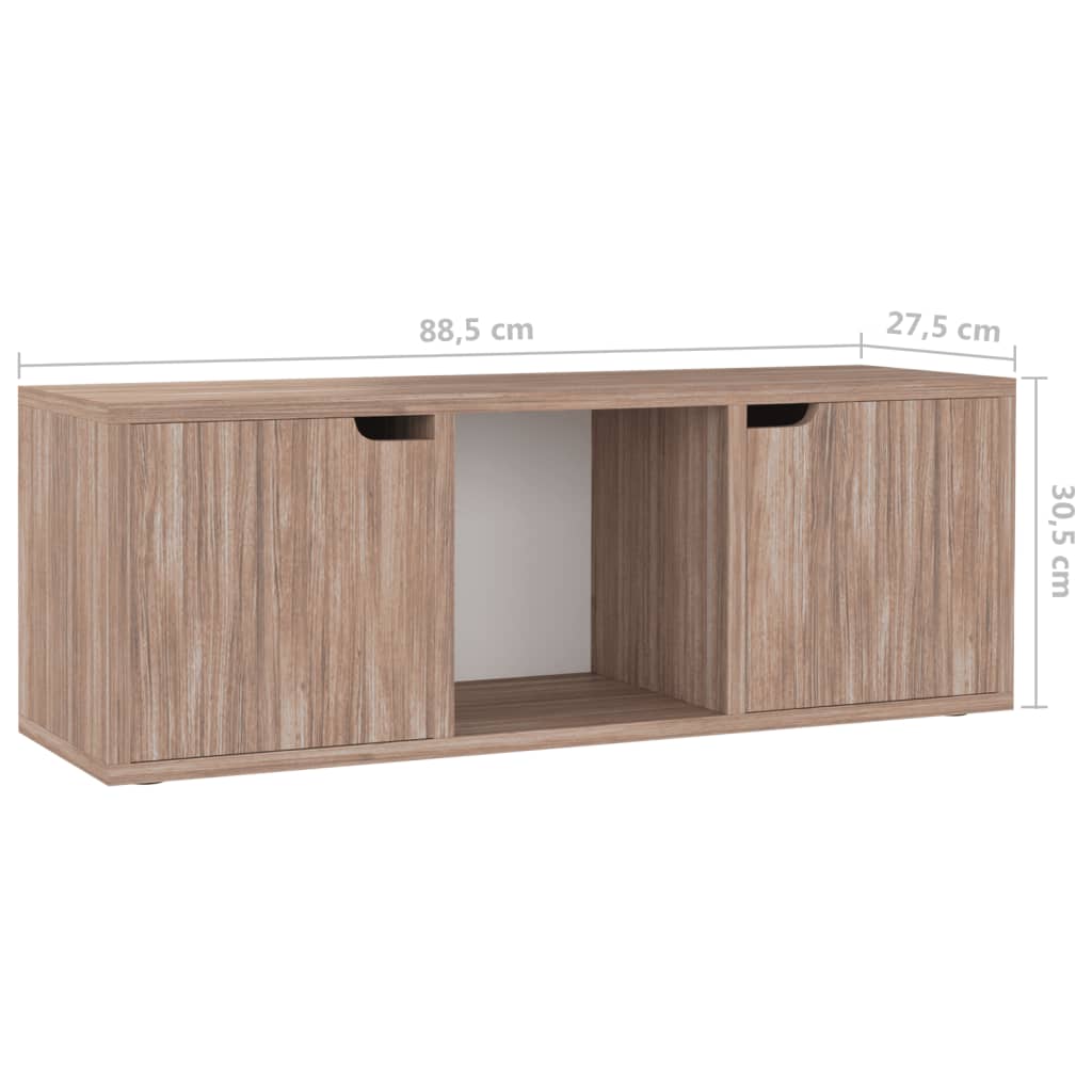 TV-taso harmaa Sonoma-tammi 88,5x27,5x30,5 cm lastulevy - Sisustajankoti.fi