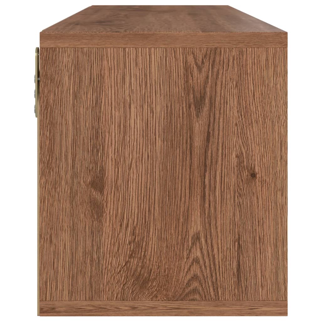 TV-taso ruskea tammi 88,5x27,5x30,5 cm lastulevy - Sisustajankoti.fi