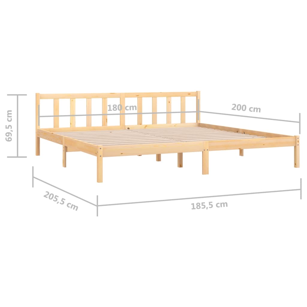 Sängynrunko täysi mänty 180x200 cm UK Super King - Sisustajankoti.fi