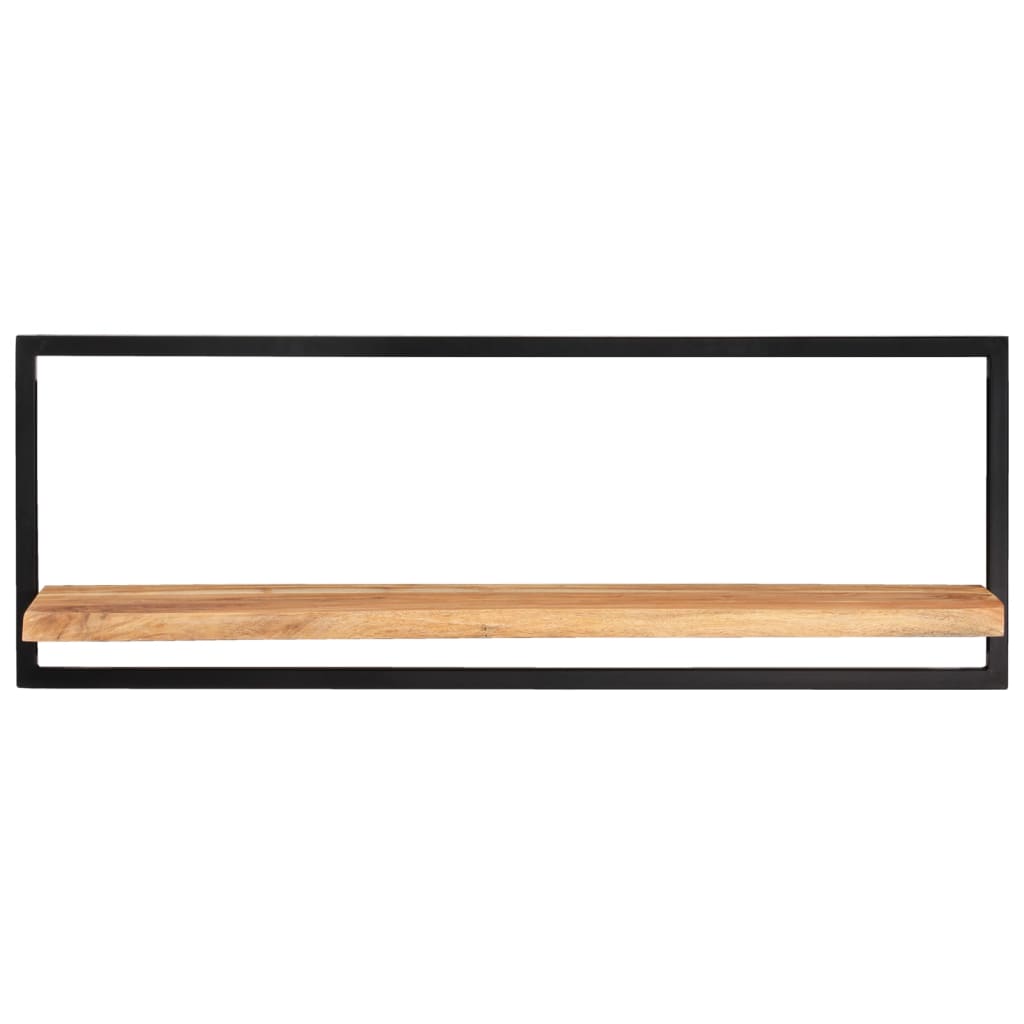 Seinähyllyt 2 kpl 100x24x35 cm täysi akasiapuu ja teräs - Sisustajankoti.fi