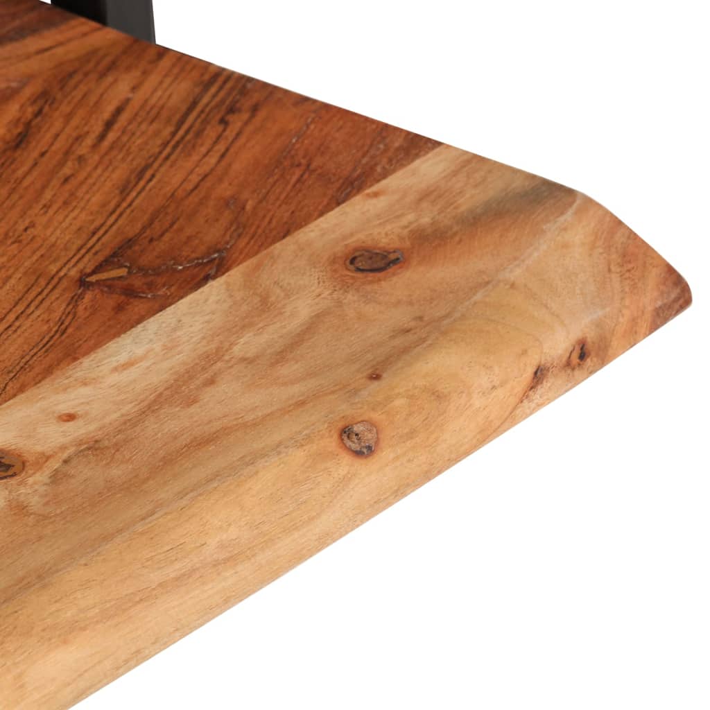 Seinähyllyt 2 kpl 40x24x35 cm täysi akasiapuu ja teräs - Sisustajankoti.fi