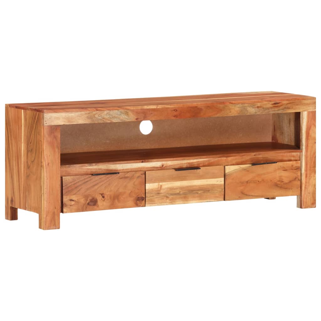 TV-taso 110x30x40 cm täysi akaasiapuu - Sisustajankoti.fi