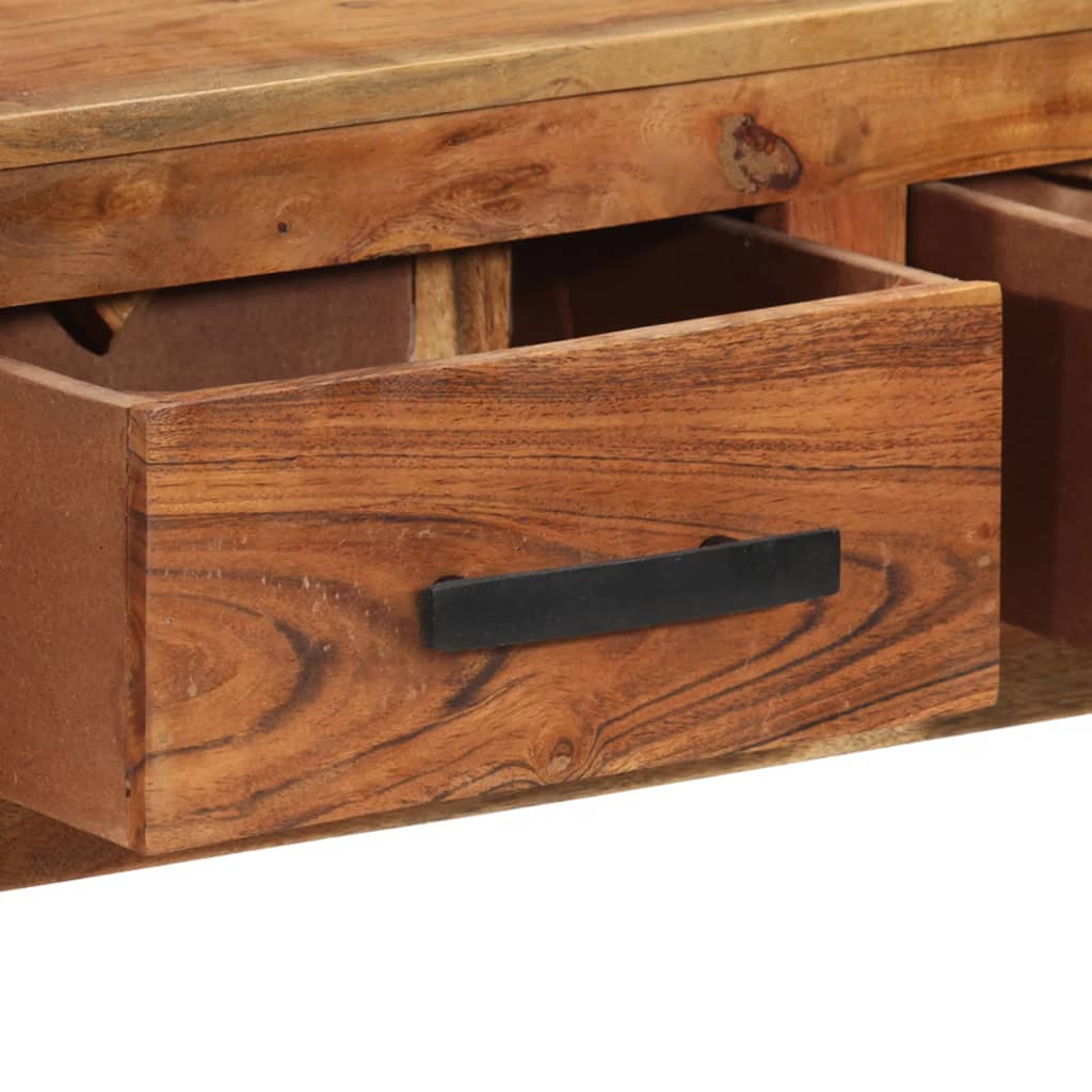 Senkki 3 laatikolla 110x30x80 cm täysi akasiapuu - Sisustajankoti.fi