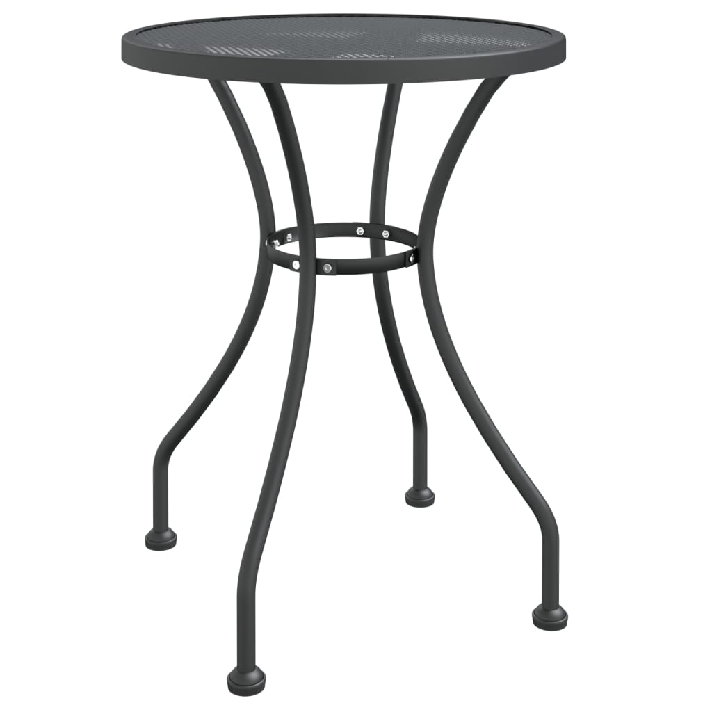 Puutarhapöytä Ø60x72 cm laajennettu metalliverkko antrasiitti - Sisustajankoti.fi