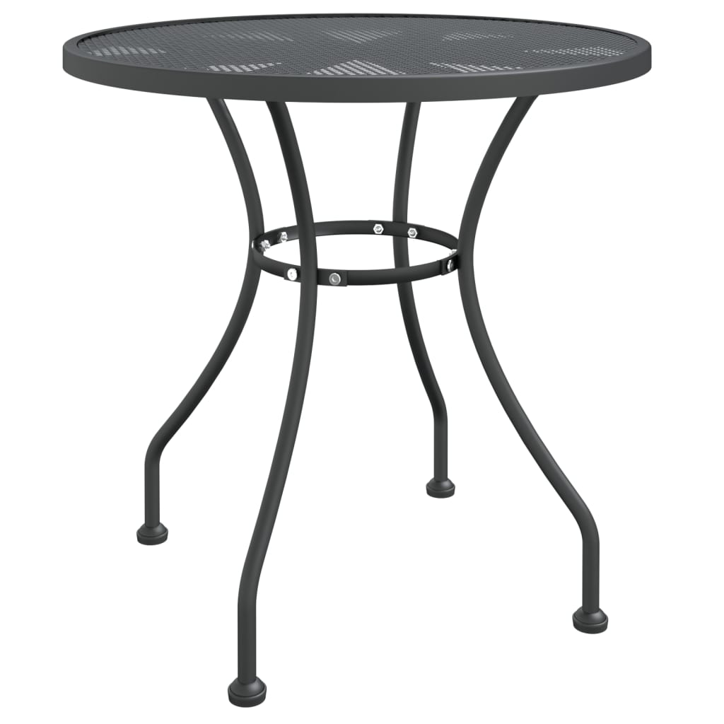 Puutarhapöytä Ø80x72 cm laajennettu metalliverkko antrasiitti - Sisustajankoti.fi