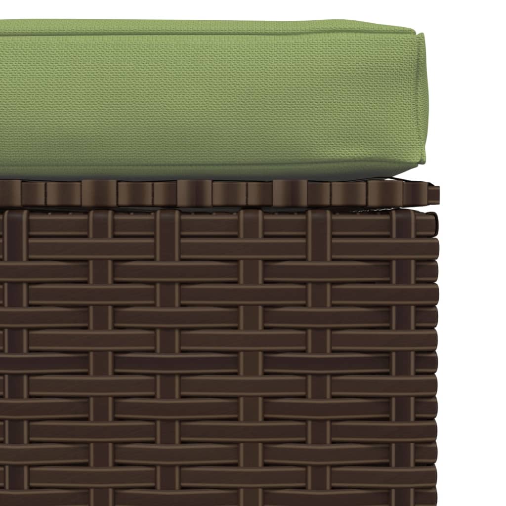 Puutarharahi tyynyllä ruskea 70x70x30 cm polyrottinki - Sisustajankoti.fi