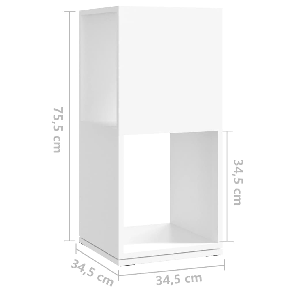 Pyörivä kaappi valkoinen 34,5x34,5x75,5 cm lastulevy - Sisustajankoti.fi