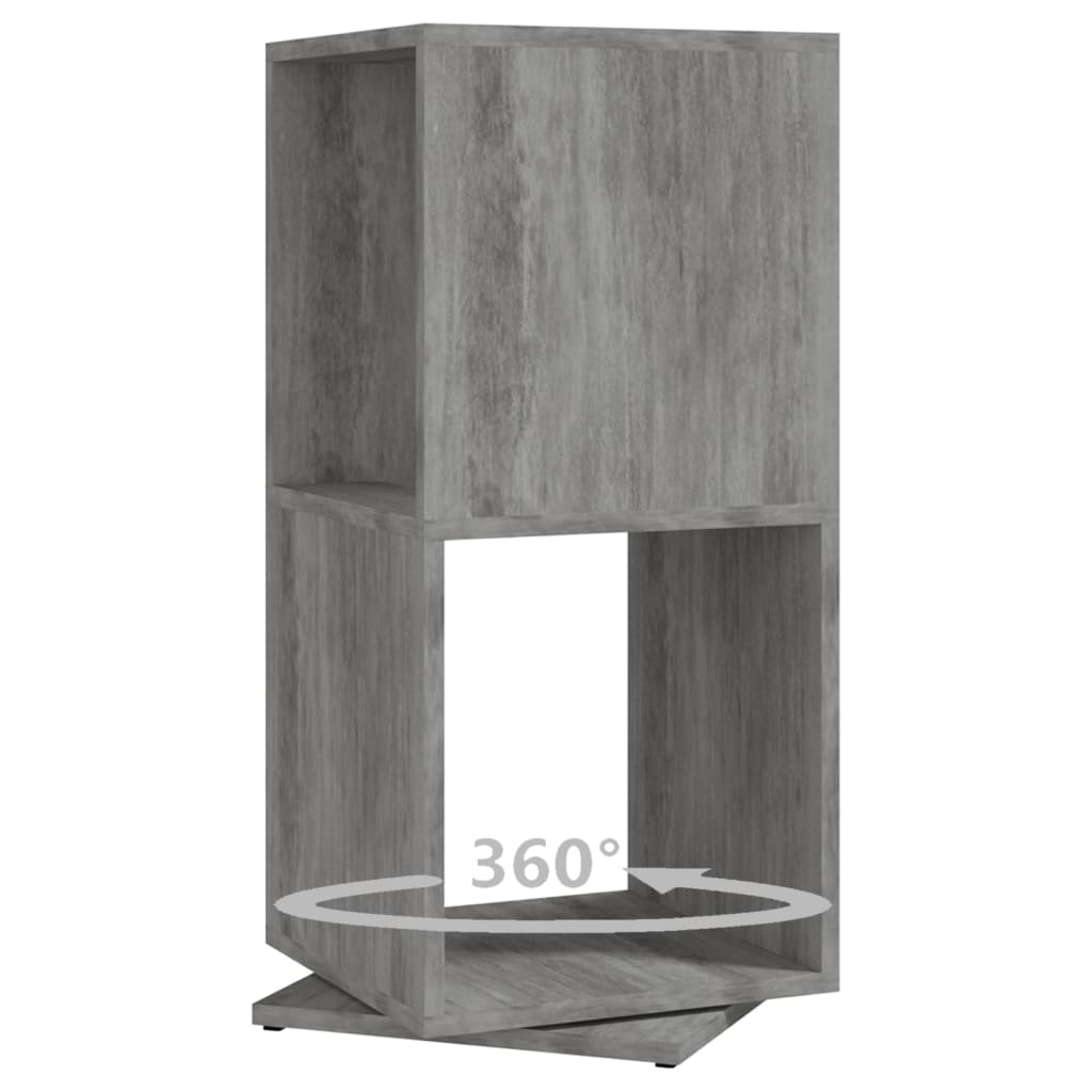 Pyörivä kaappi betoninharmaa 34,5x34,5x75,5 cm lastulevy - Sisustajankoti.fi
