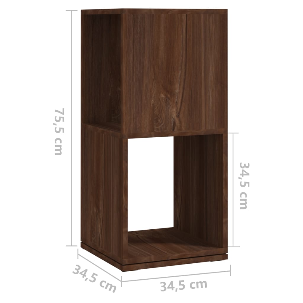 Pyörivä kaappi ruskea tammi 34,5x34,5x75,5 cm - Sisustajankoti.fi