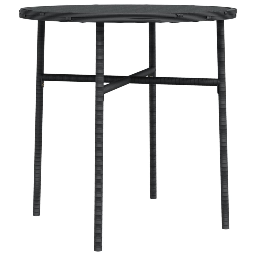Teepöytä musta 45 cm polyrottinki - Sisustajankoti.fi