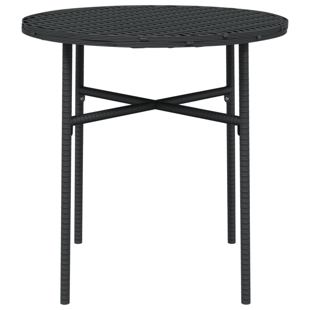 Teepöytä musta 45 cm polyrottinki - Sisustajankoti.fi