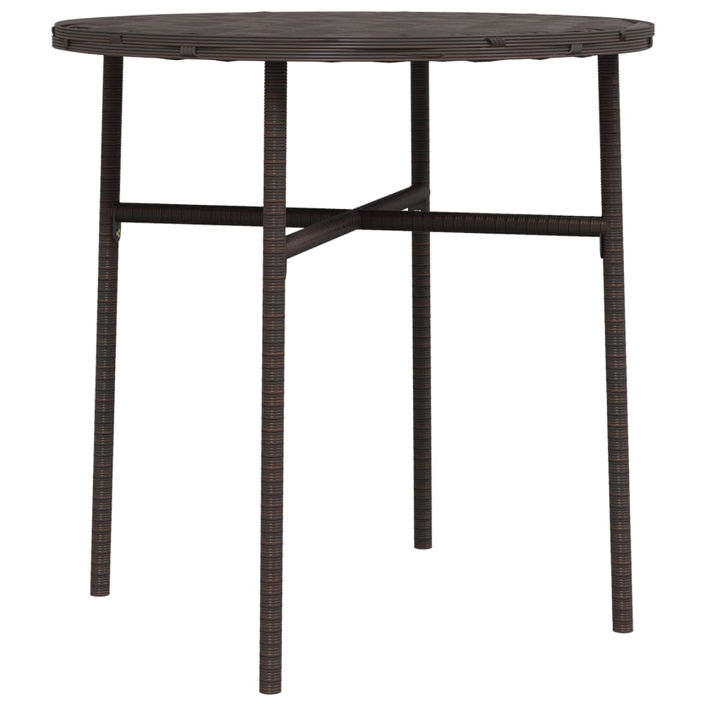 Teepöytä ruskea 45 cm polyrottinki - Sisustajankoti.fi