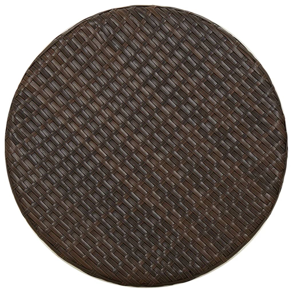 Teepöytä ruskea 45 cm polyrottinki - Sisustajankoti.fi