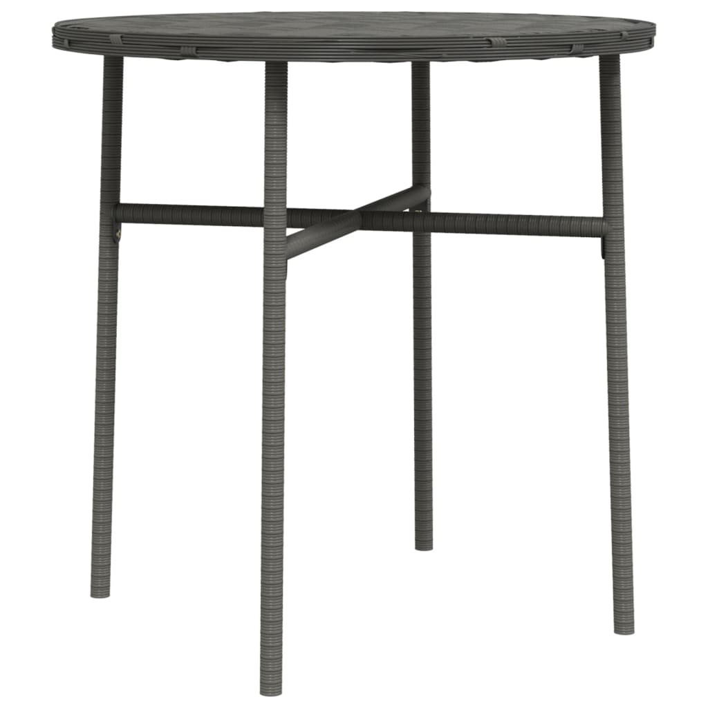 Teepöytä harmaa 45 cm polyrottinki - Sisustajankoti.fi