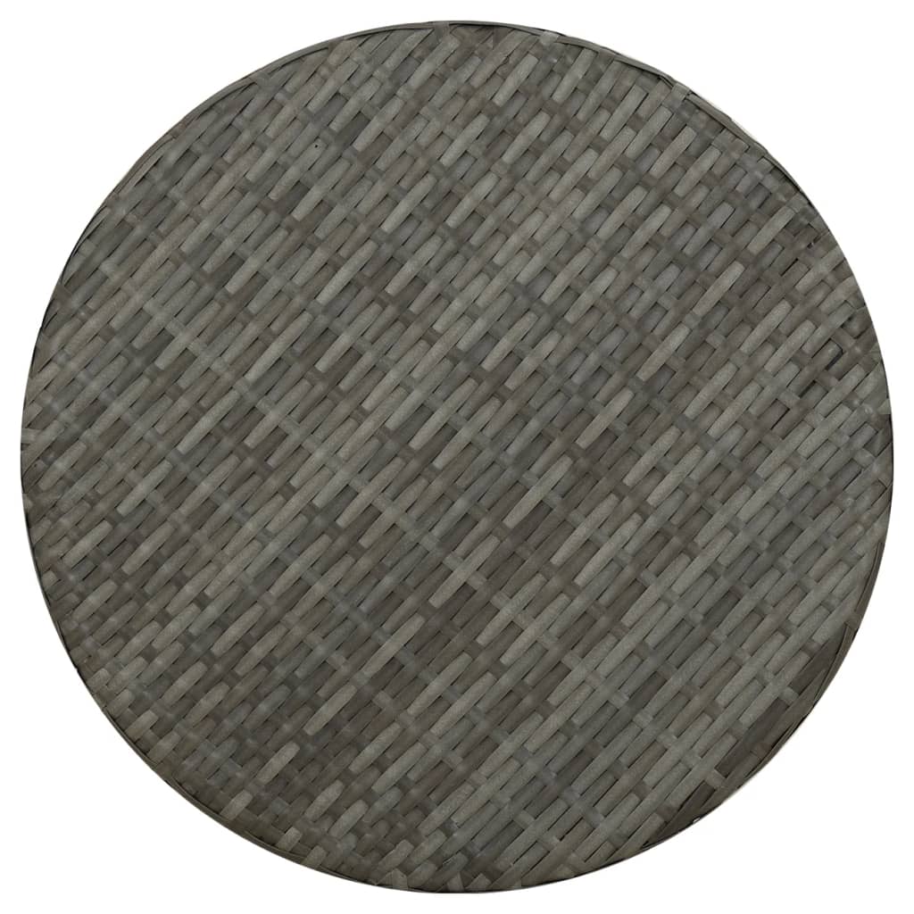 Teepöytä harmaa 45 cm polyrottinki - Sisustajankoti.fi