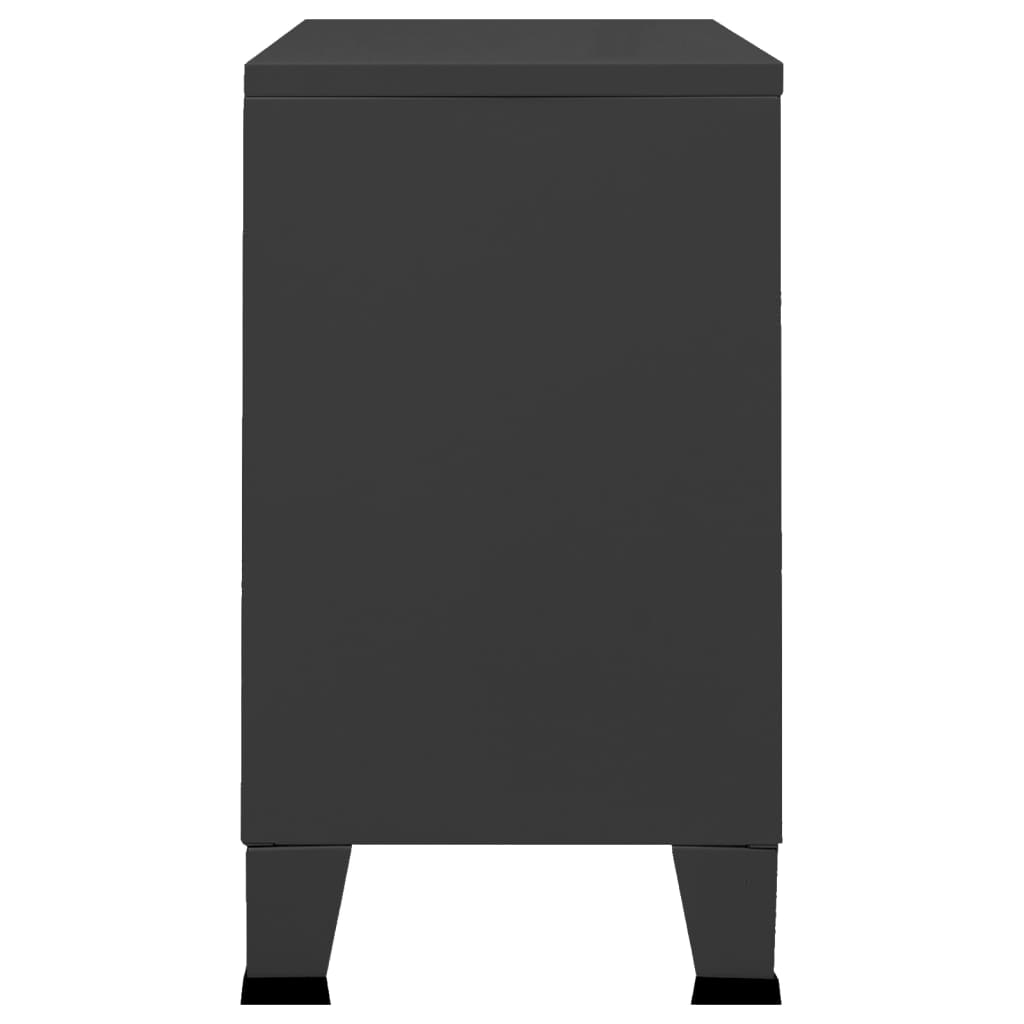 Senkki musta 105x35x62 cm metalli ja lasi - Sisustajankoti.fi
