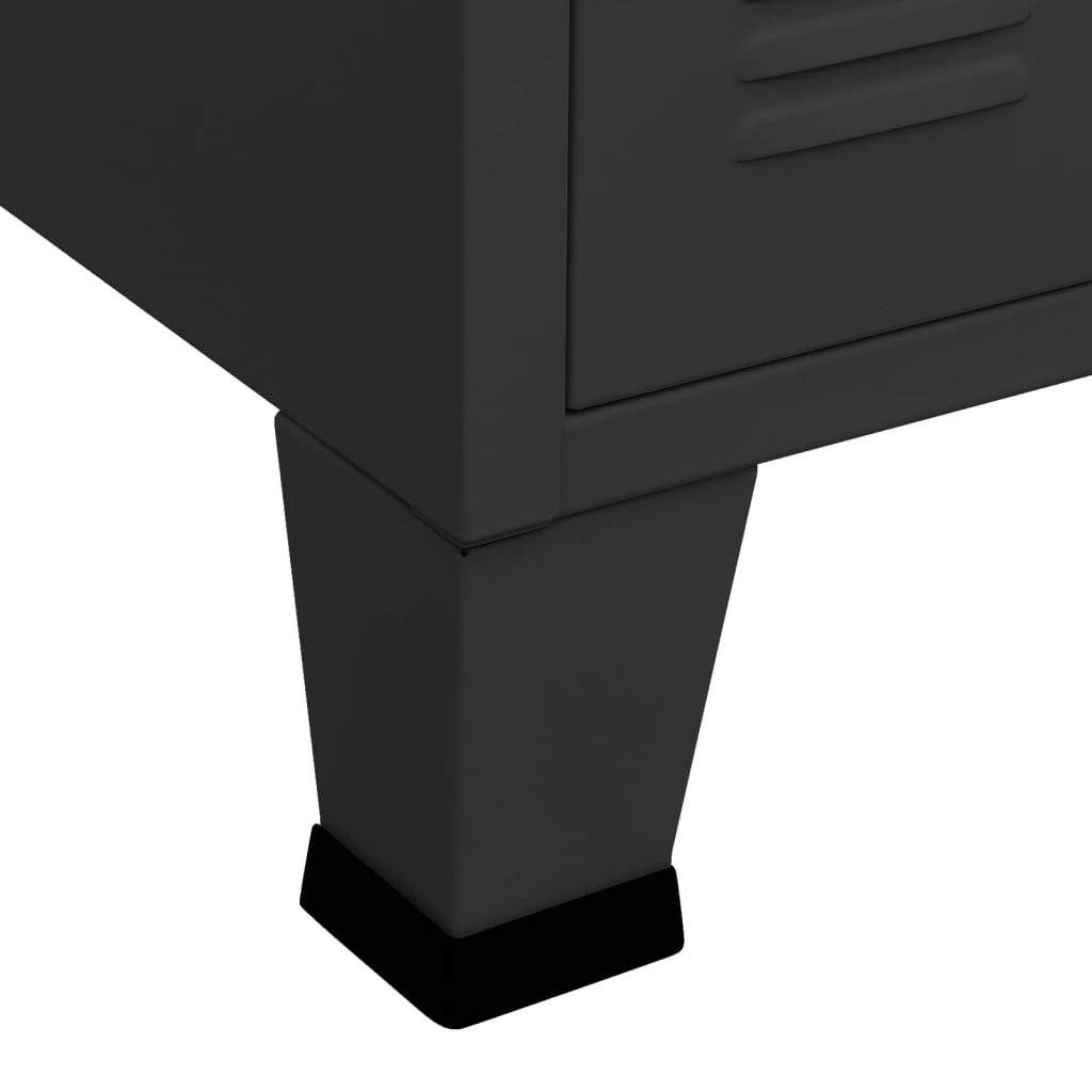 Senkki musta 105x35x62 cm metalli ja lasi - Sisustajankoti.fi