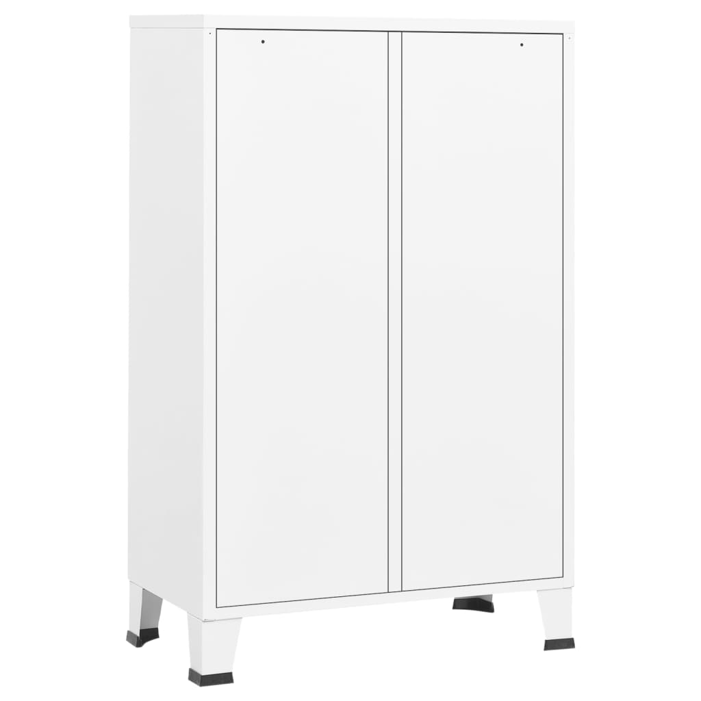 Teollistyylinen vaatekaappi valkoinen 67x35x107 cm teräs - Sisustajankoti.fi
