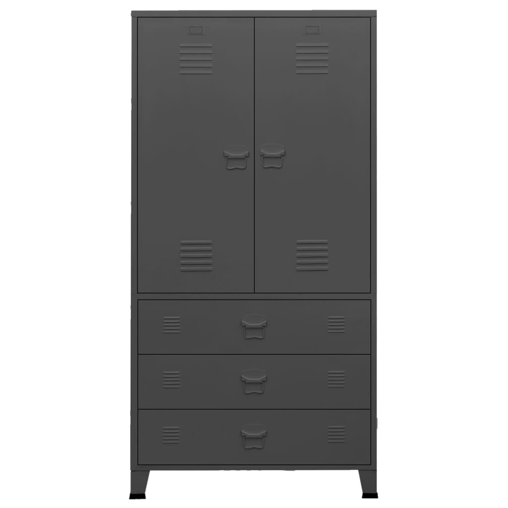Vaatekaappi antrasiitti 90x50x180 cm metalli - Sisustajankoti.fi