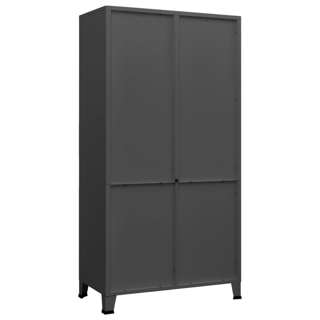 Vaatekaappi antrasiitti 90x50x180 cm metalli - Sisustajankoti.fi